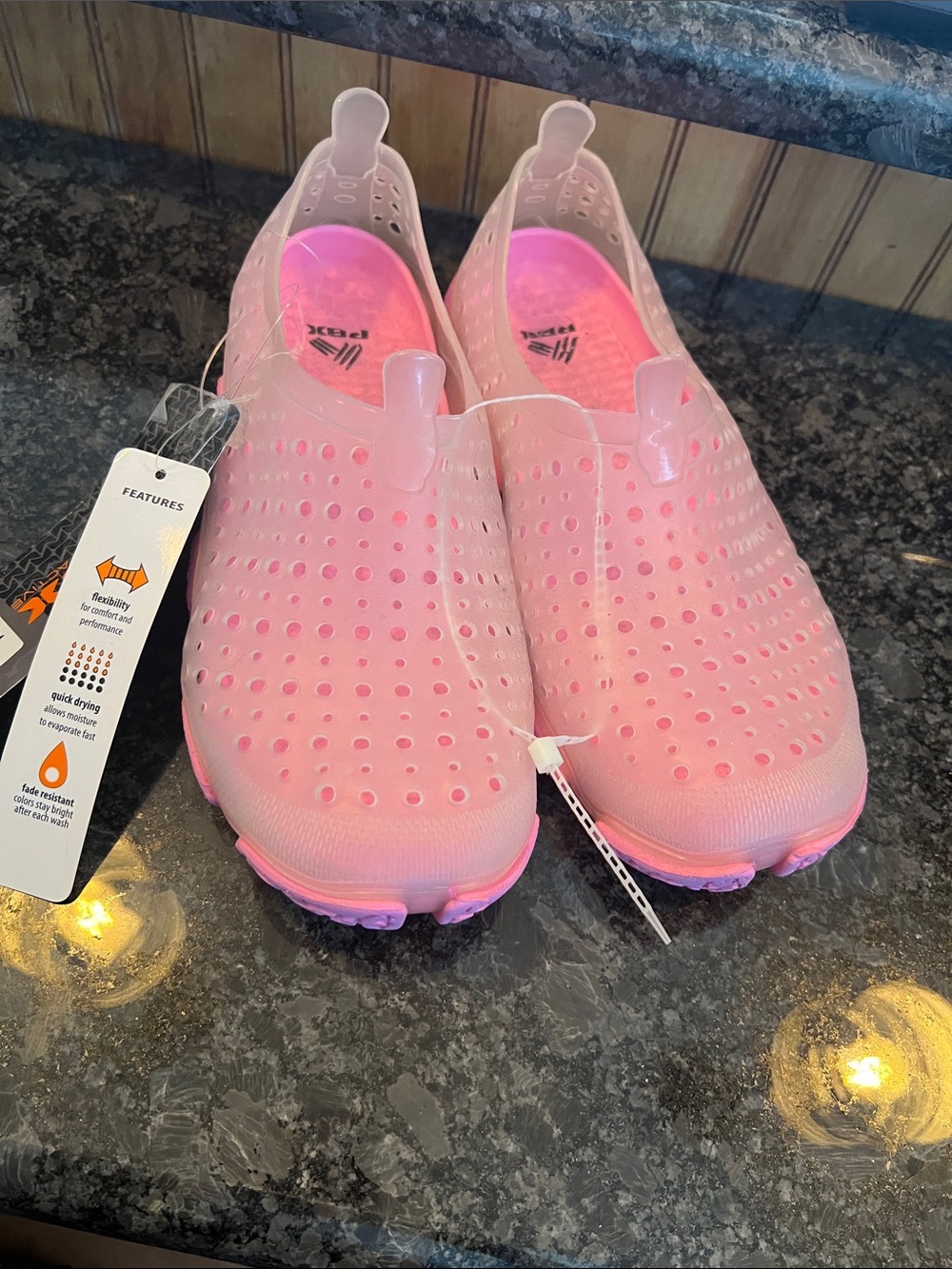 RBX Pink Perforated Slip-On Clog Mules